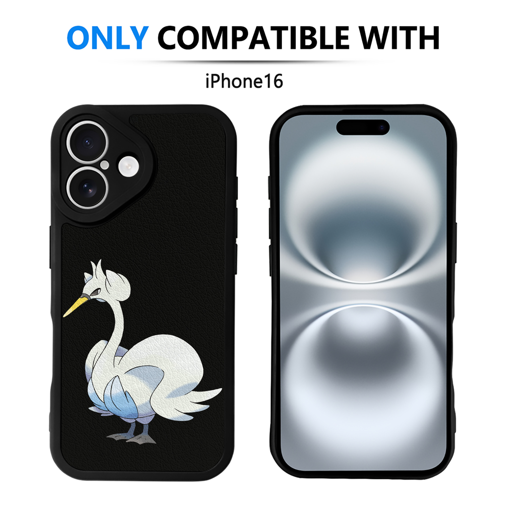 （画像用） ポケットモンスター Pokémon 【iPhone 16シリーズ対応】シリコンスマホケース（レザー調） 材質：シリコン